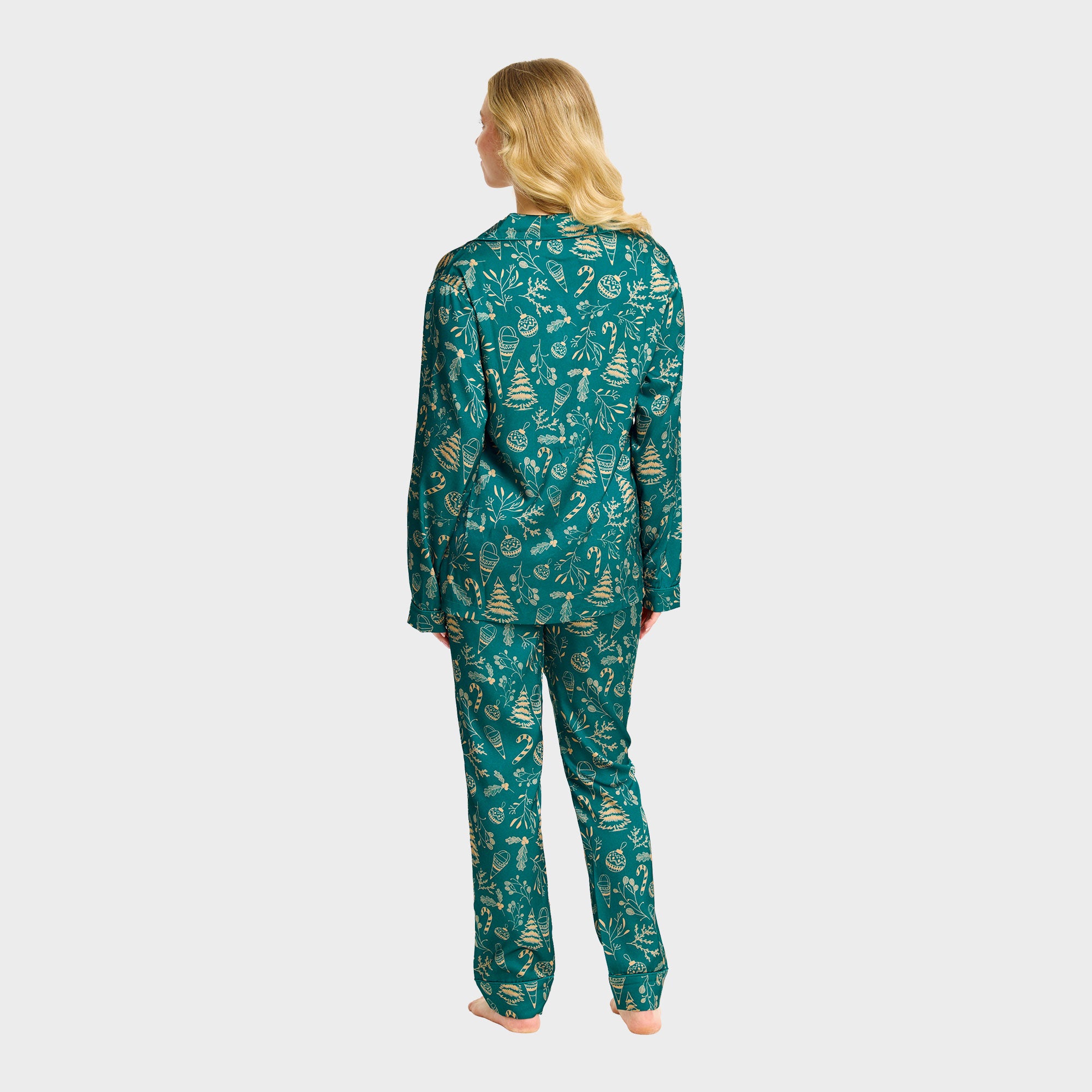 Den begavede satin pyjamas - Dame